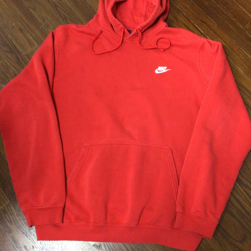 Y2K Nike blue tag red hoodie adult XL
